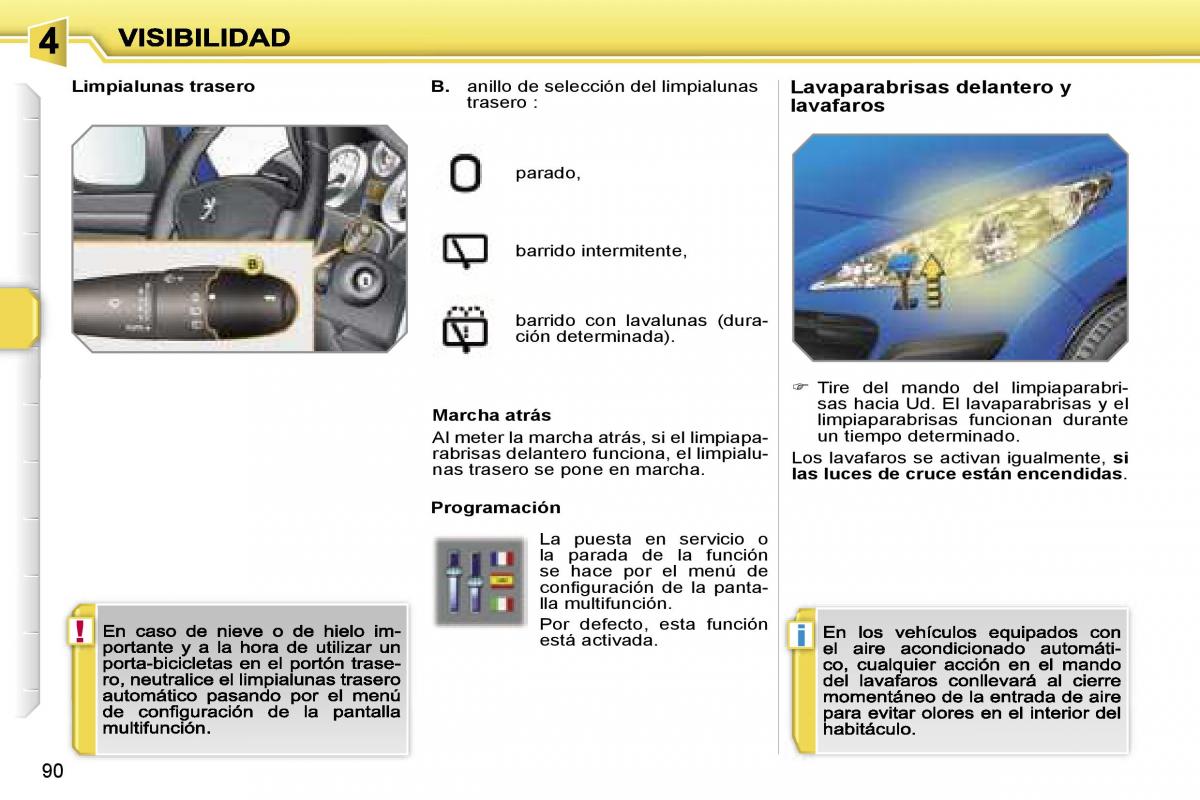 Peugeot 207 manual del propietario / page 96