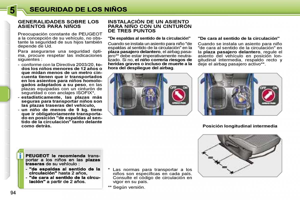 Peugeot 207 manual del propietario / page 101