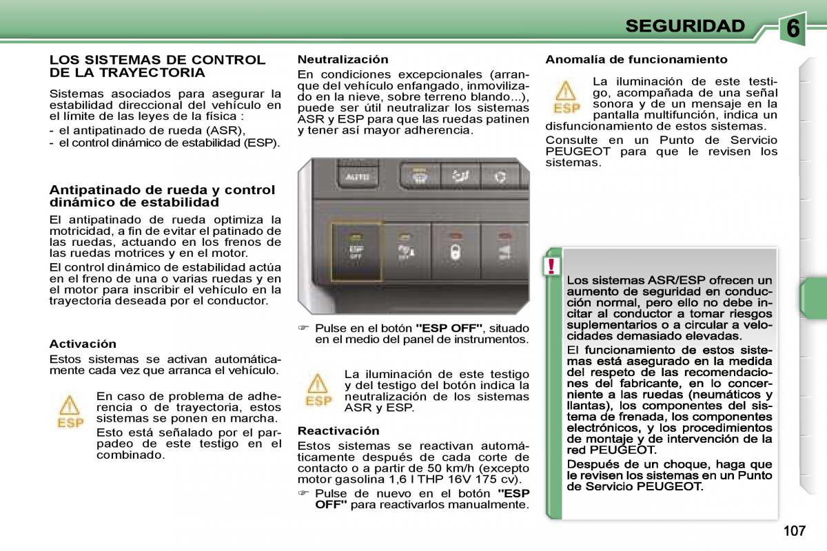 Peugeot 207 manual del propietario / page 113