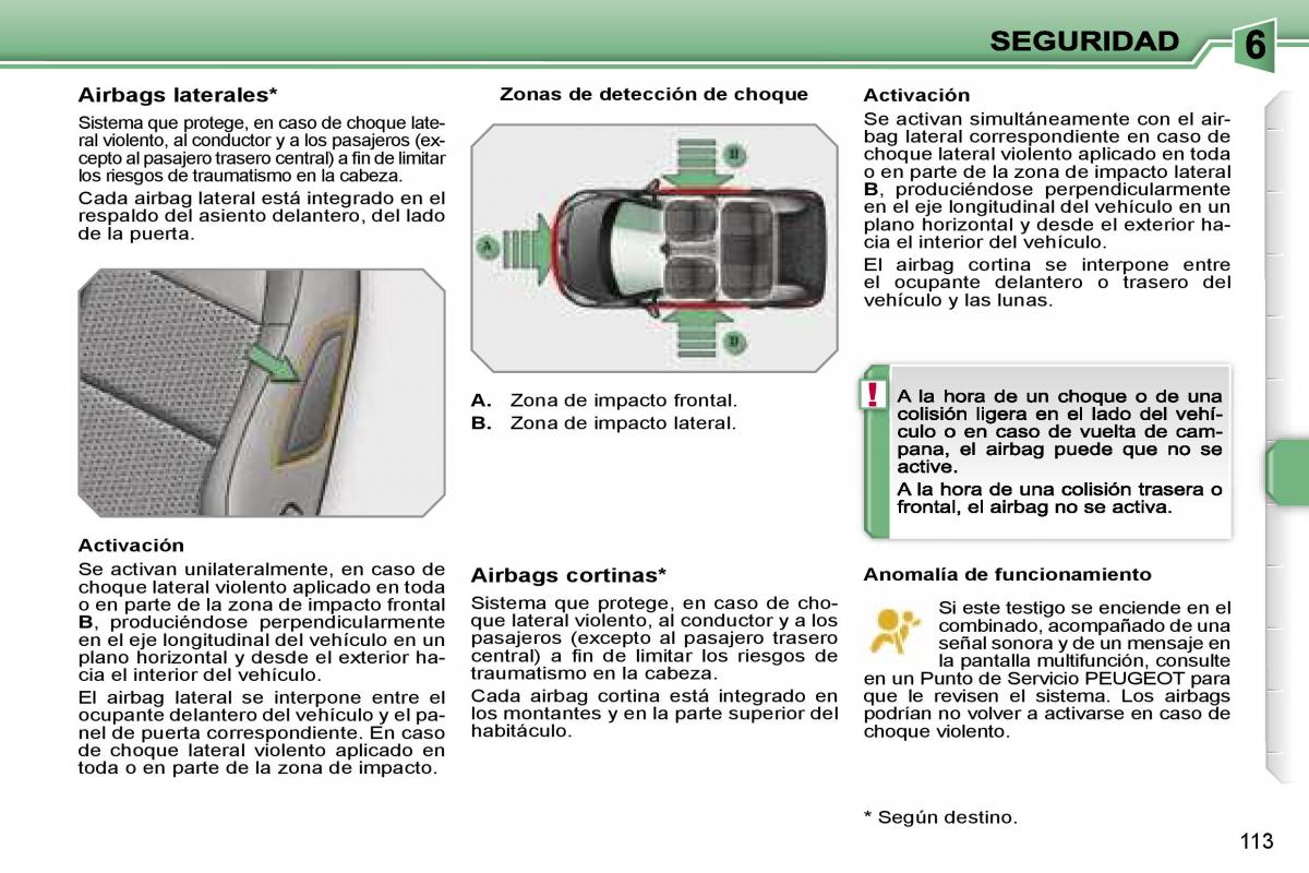 Peugeot 207 manual del propietario / page 119