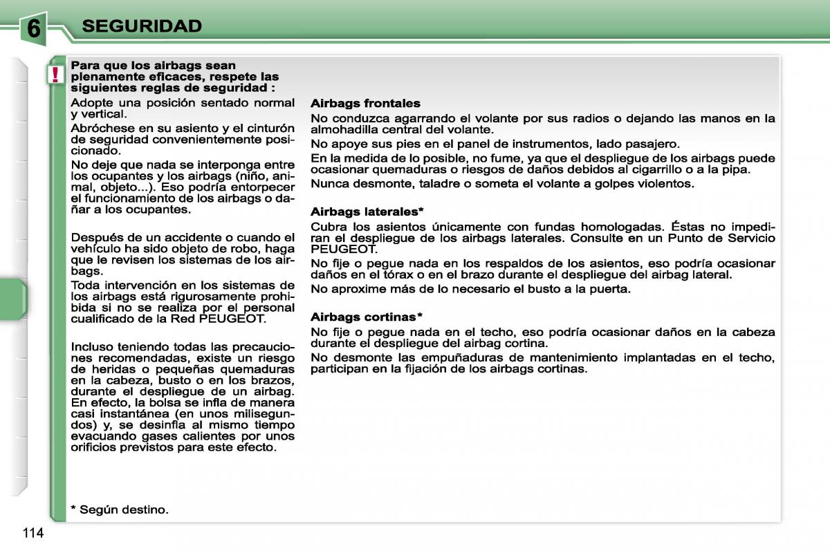 Peugeot 207 manual del propietario / page 120