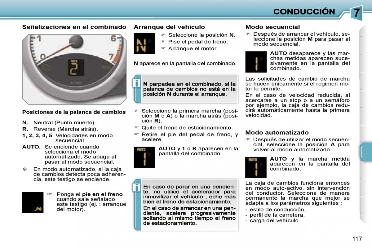 Peugeot 207 manual del propietario / page 123