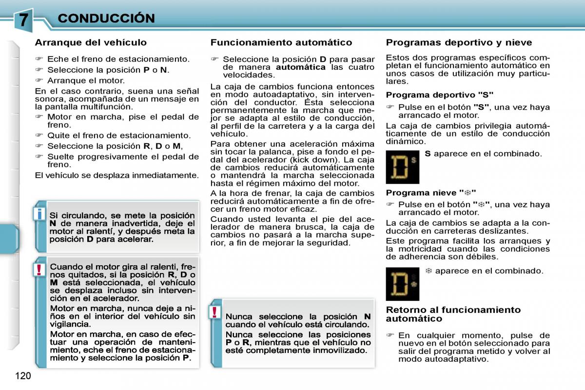 Peugeot 207 manual del propietario / page 126