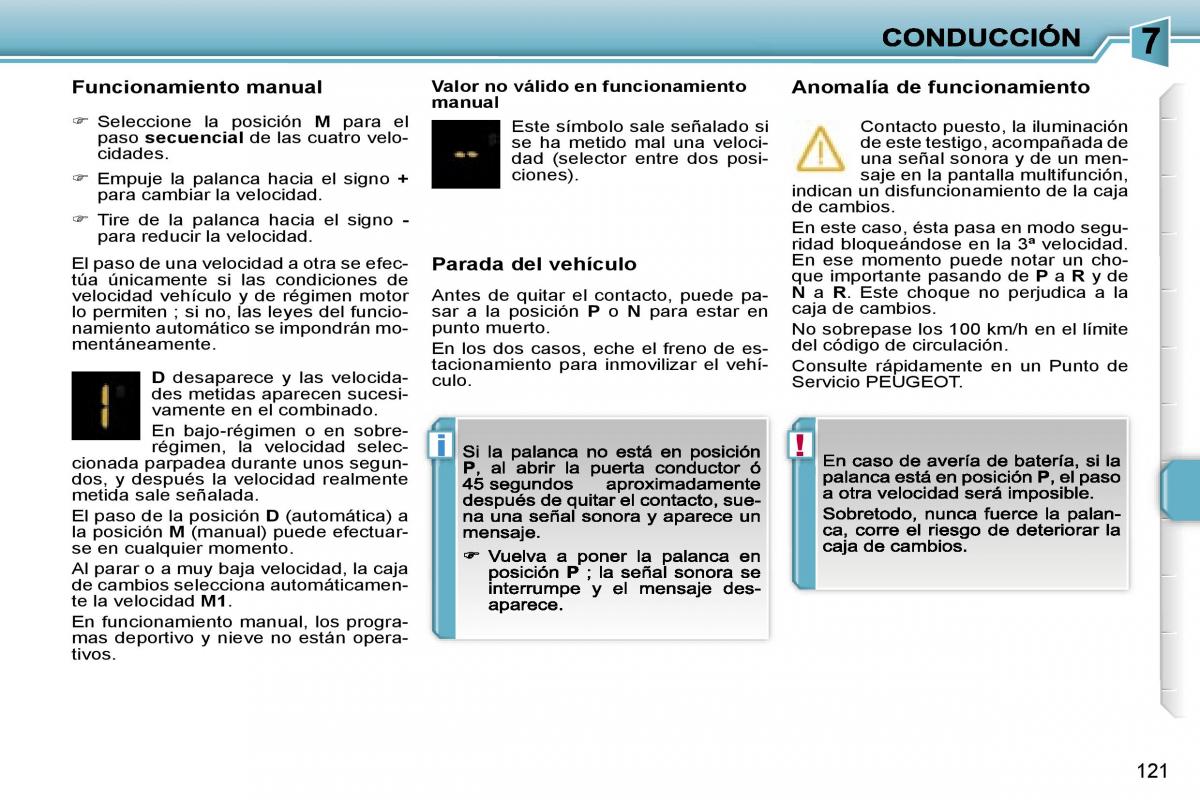 Peugeot 207 manual del propietario / page 127