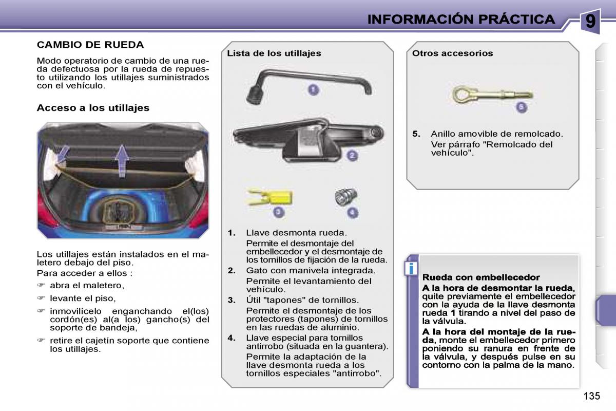 Peugeot 207 manual del propietario / page 141