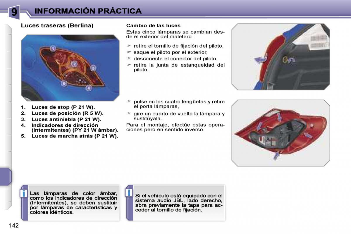 Peugeot 207 manual del propietario / page 148