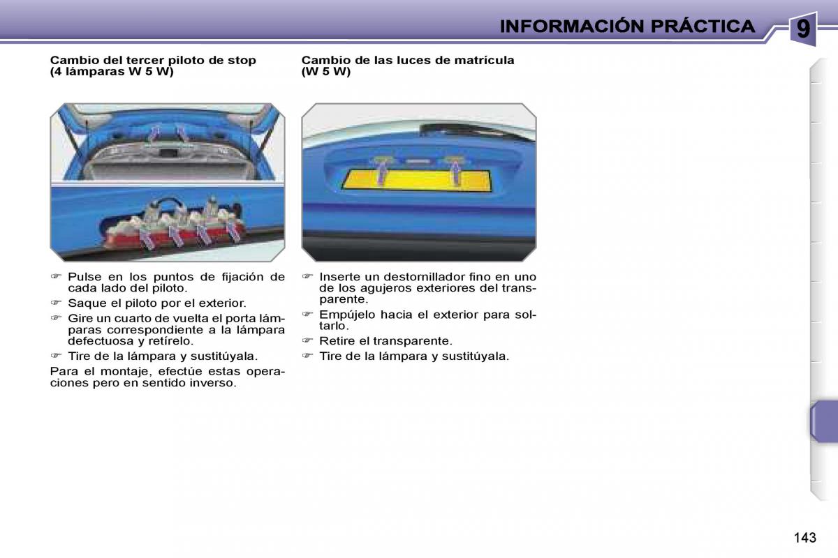 Peugeot 207 manual del propietario / page 149