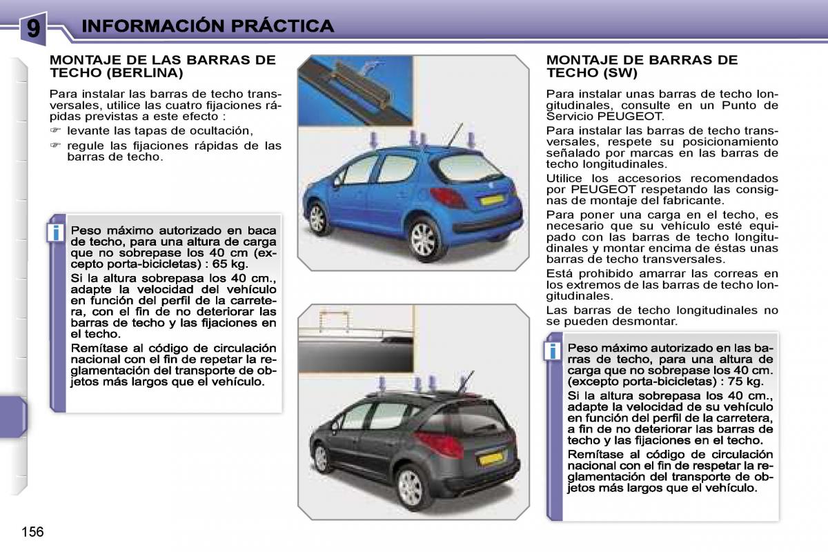 Peugeot 207 manual del propietario / page 163