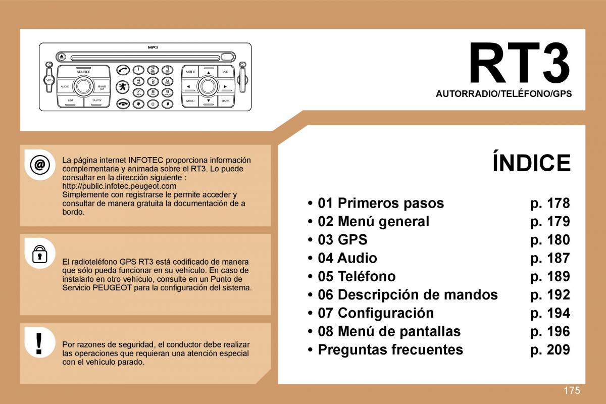 Peugeot 207 manual del propietario / page 181