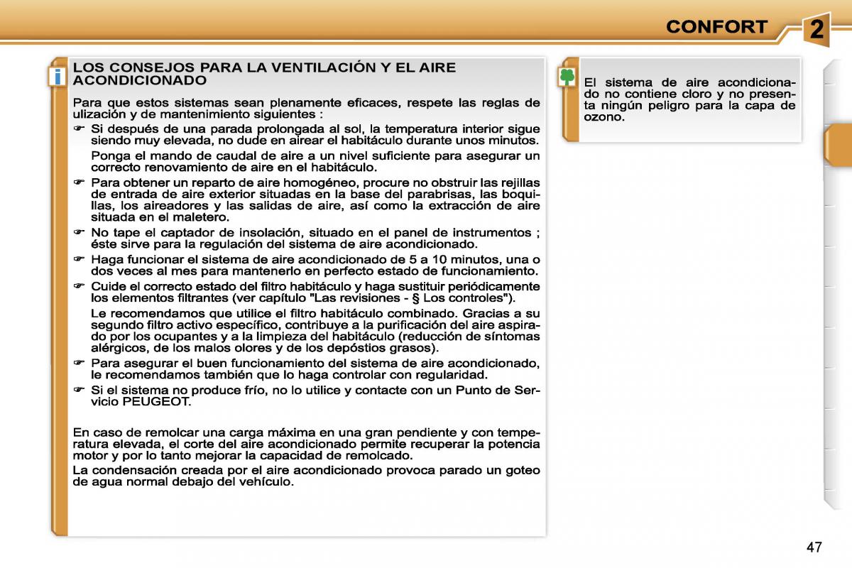 Peugeot 207 manual del propietario / page 40