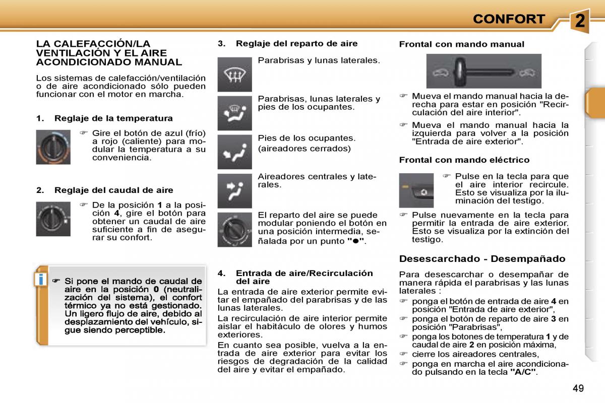 Peugeot 207 manual del propietario / page 42