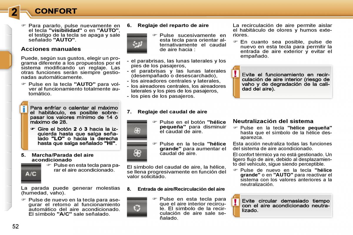 Peugeot 207 manual del propietario / page 48