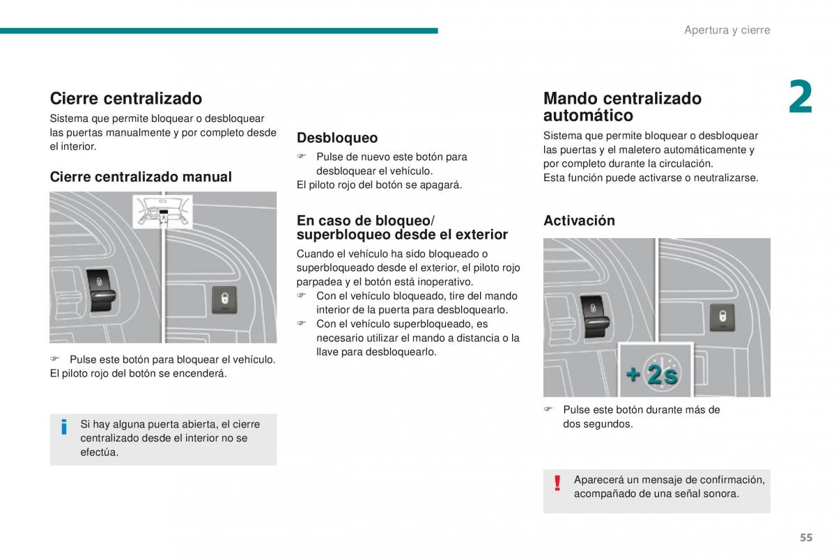 Peugeot 3008 manual del propietario / page 57