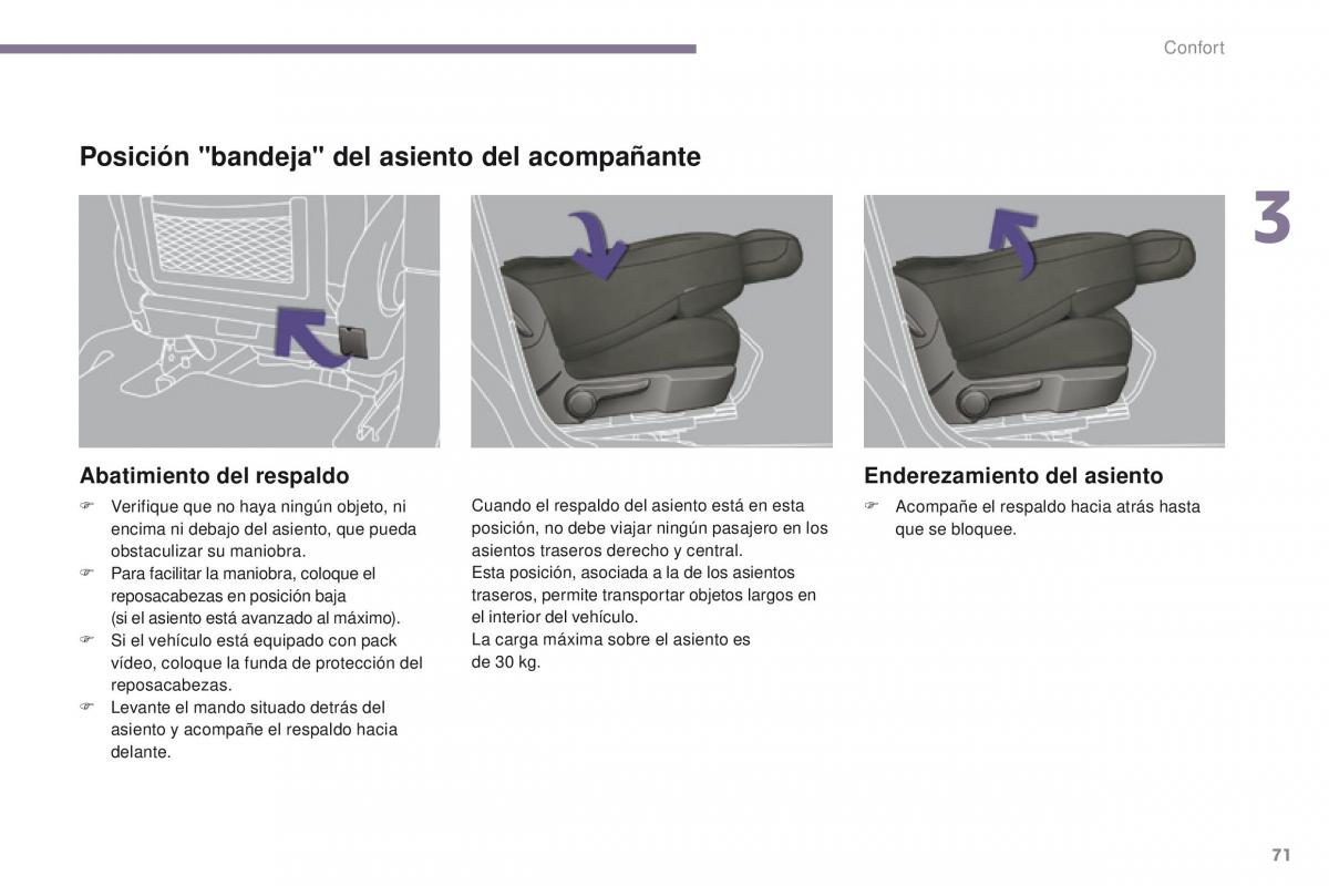 Peugeot 3008 manual del propietario / page 73