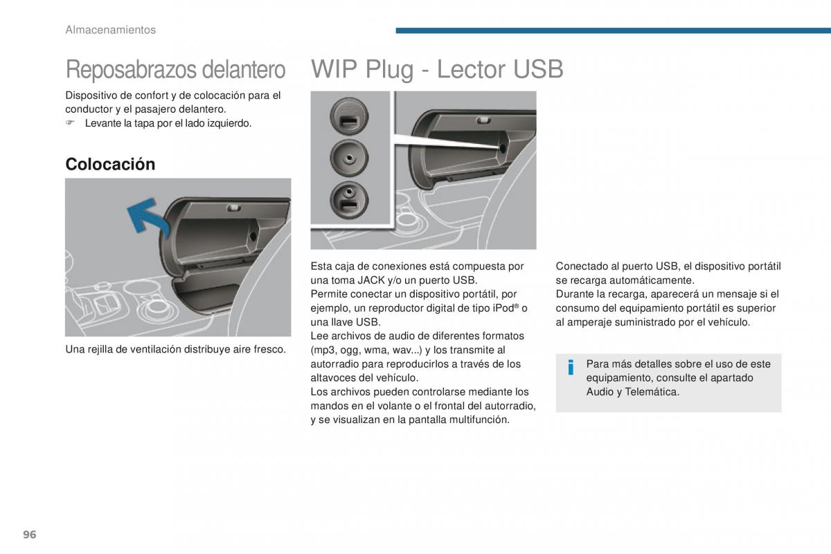 Peugeot 3008 manual del propietario / page 98