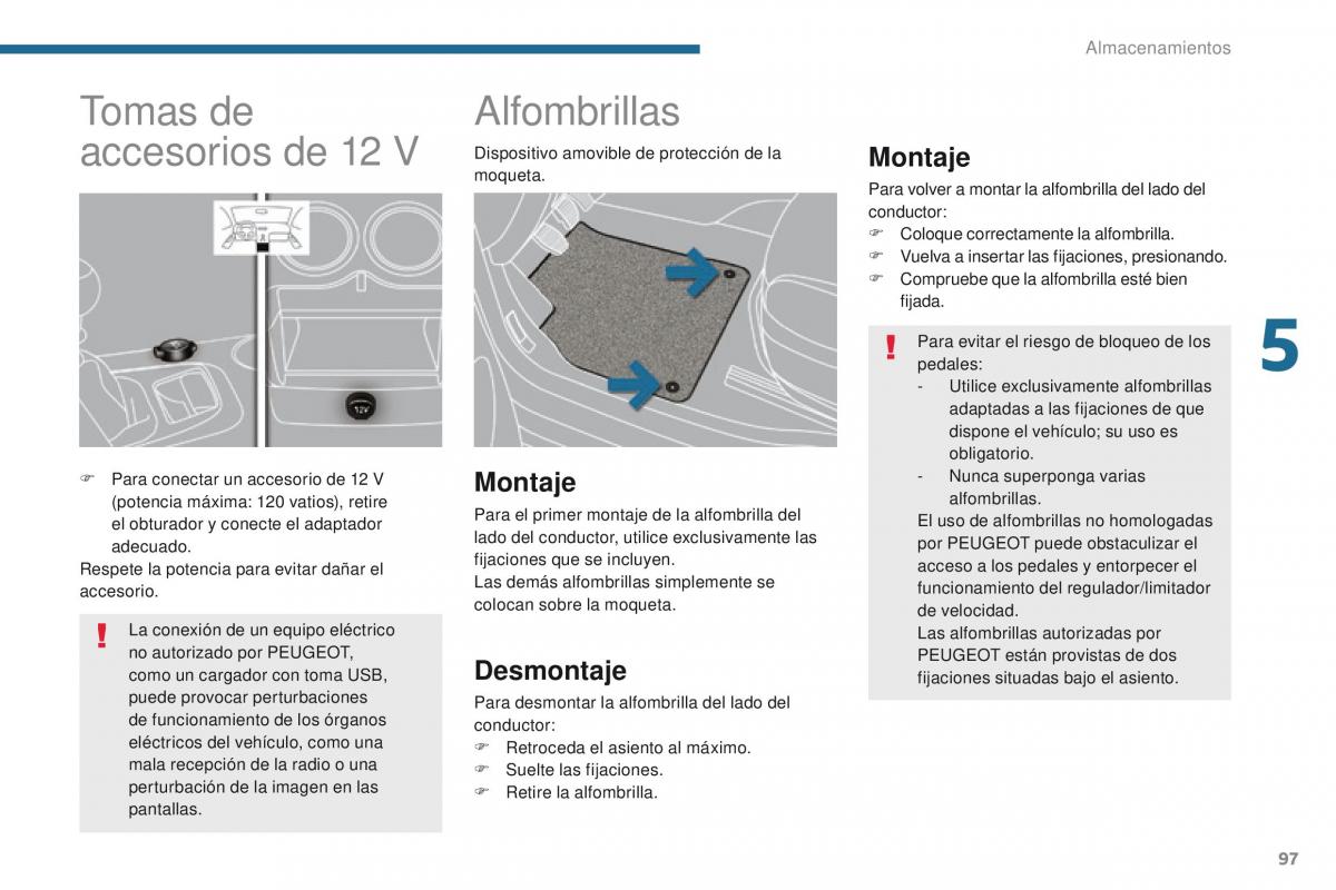 Peugeot 3008 manual del propietario / page 99