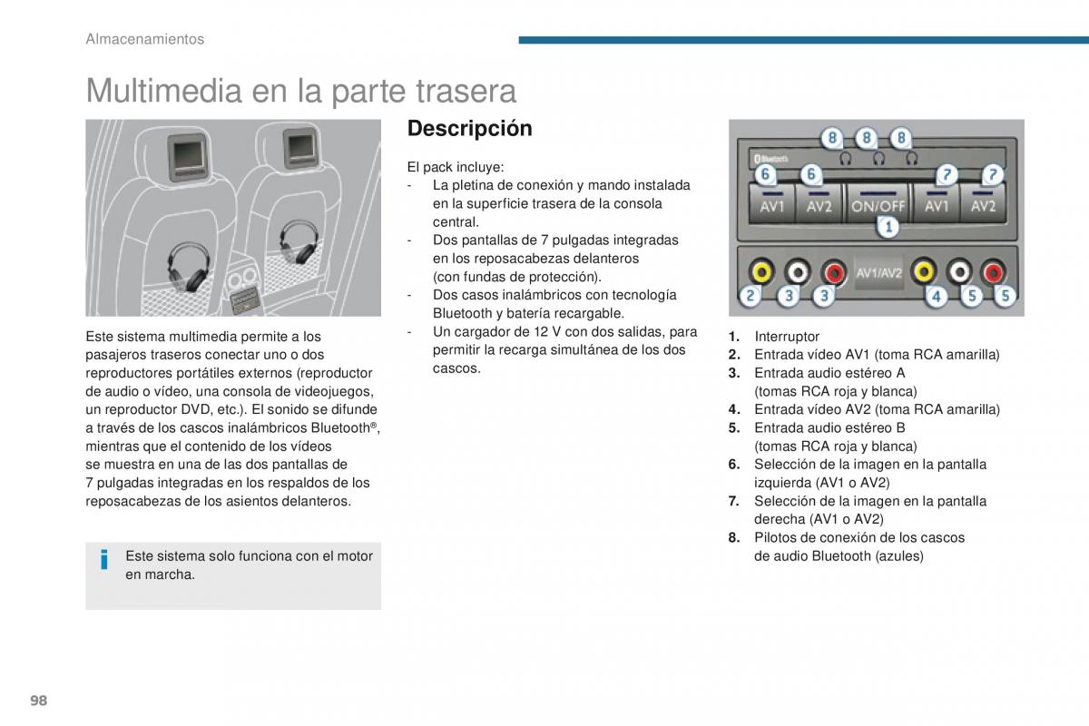 Peugeot 3008 manual del propietario / page 100