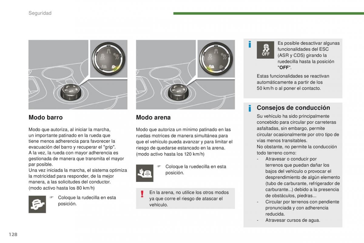 Peugeot 3008 manual del propietario / page 130