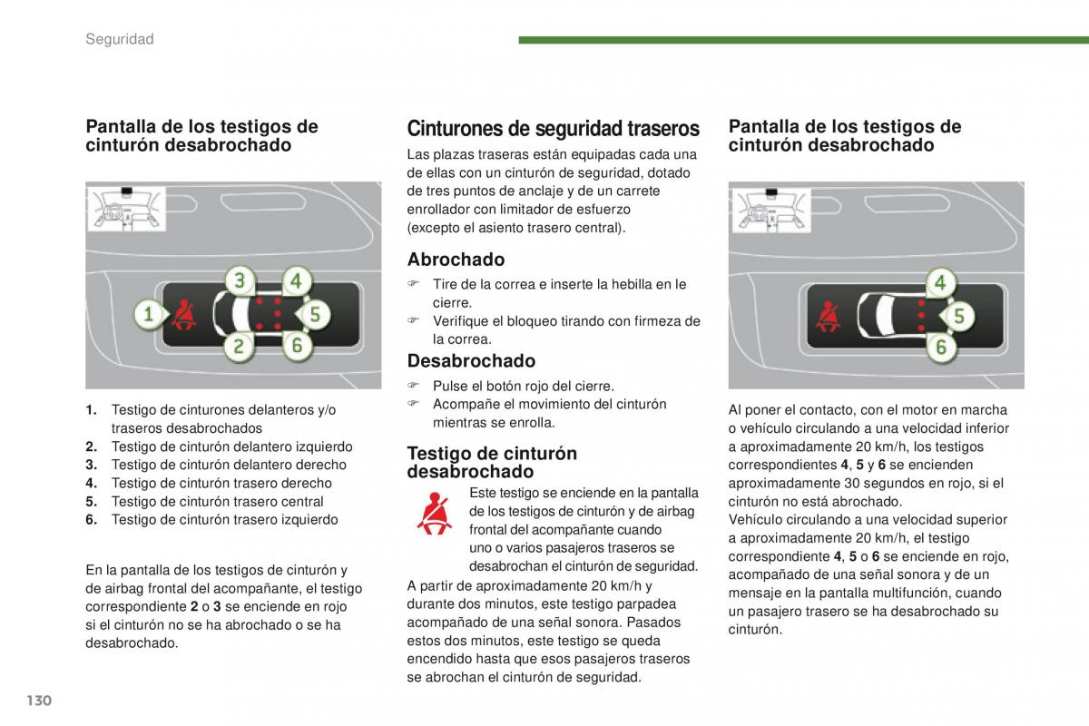 Peugeot 3008 manual del propietario / page 132