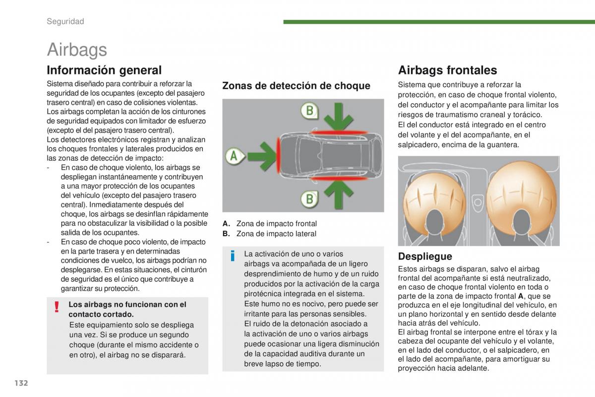 Peugeot 3008 manual del propietario / page 134