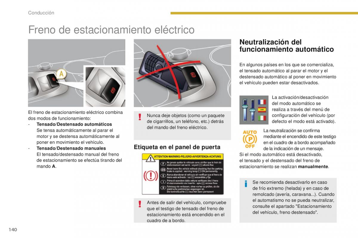 Peugeot 3008 manual del propietario / page 142