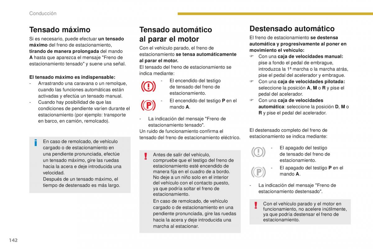 Peugeot 3008 manual del propietario / page 144