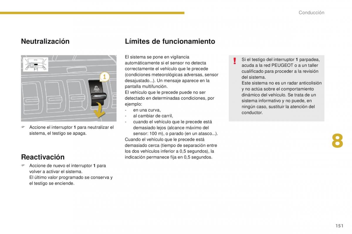 Peugeot 3008 manual del propietario / page 153