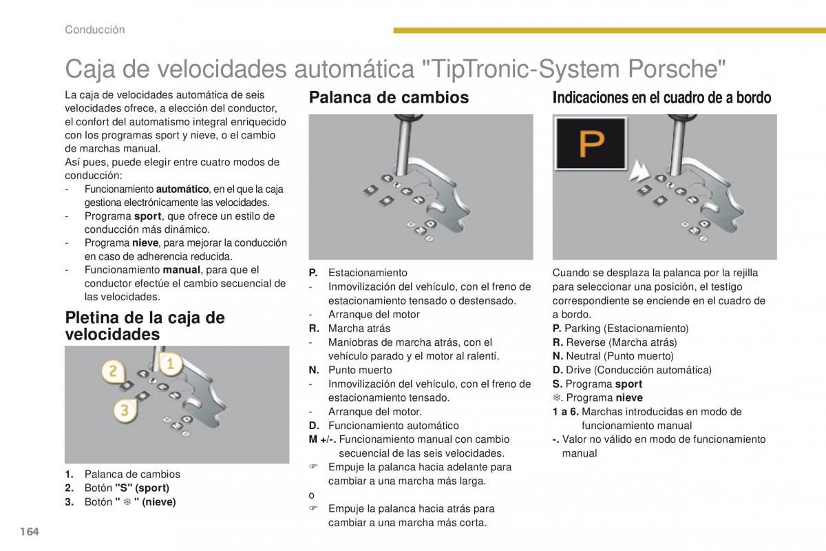 Peugeot 3008 manual del propietario / page 166