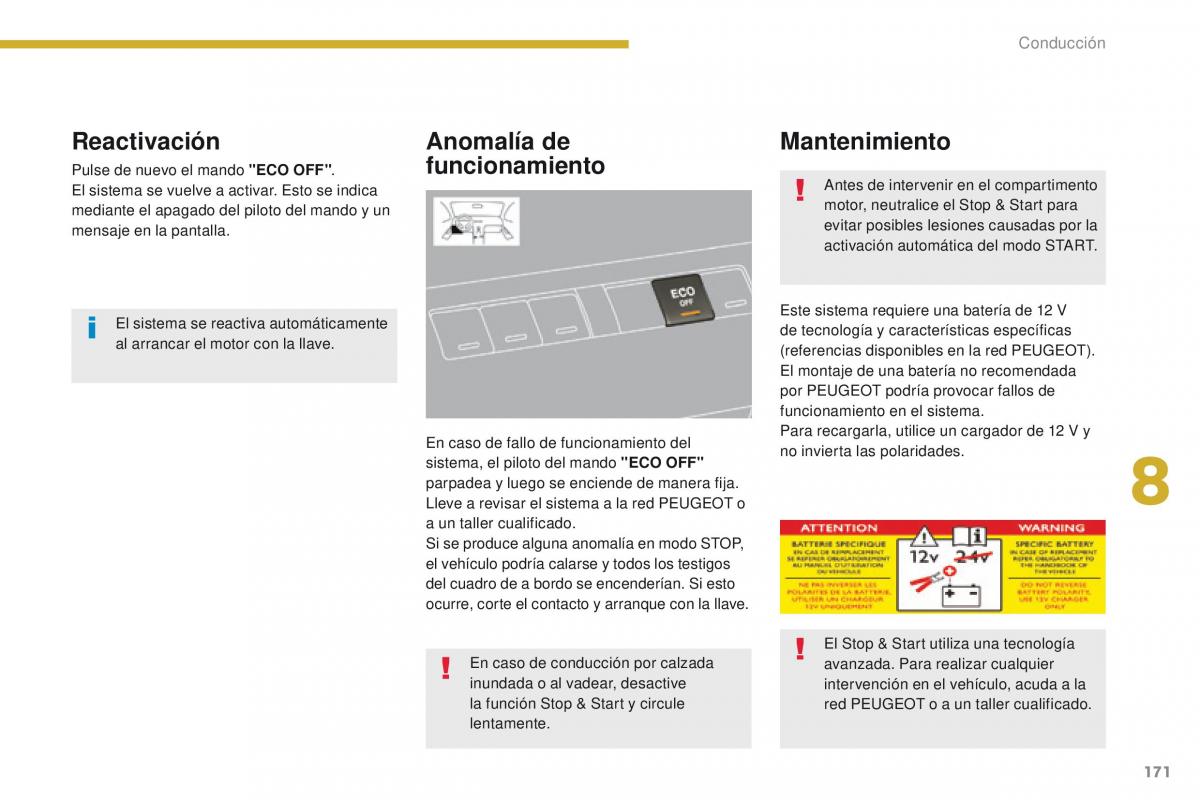 Peugeot 3008 manual del propietario / page 173