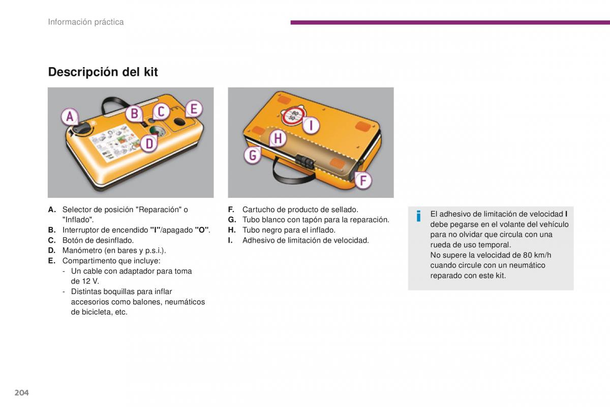 Peugeot 3008 manual del propietario / page 206