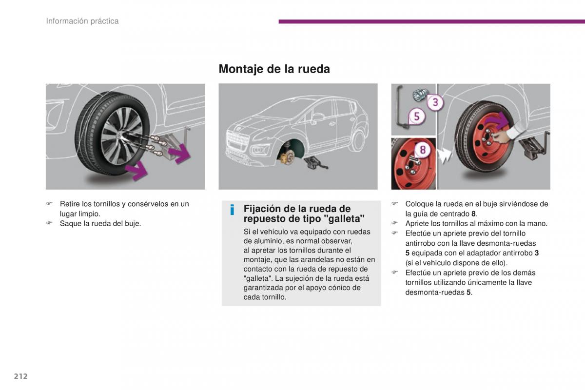 Peugeot 3008 manual del propietario / page 214