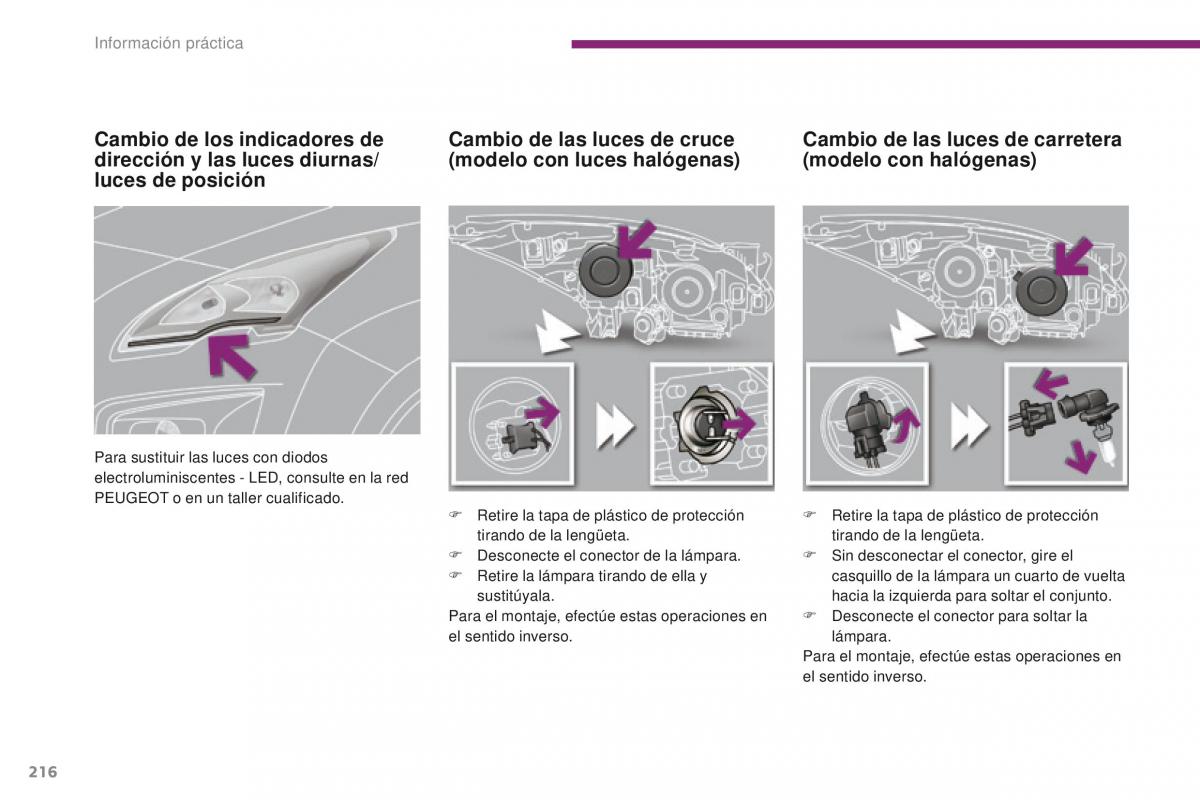 Peugeot 3008 manual del propietario / page 218