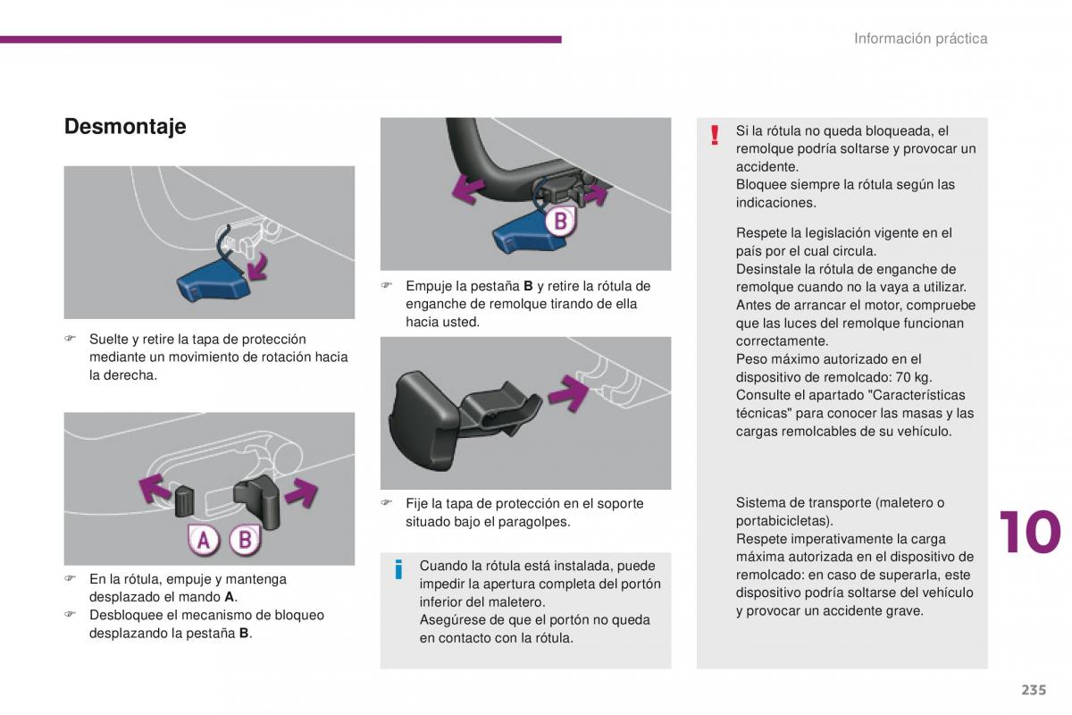 Peugeot 3008 manual del propietario / page 237