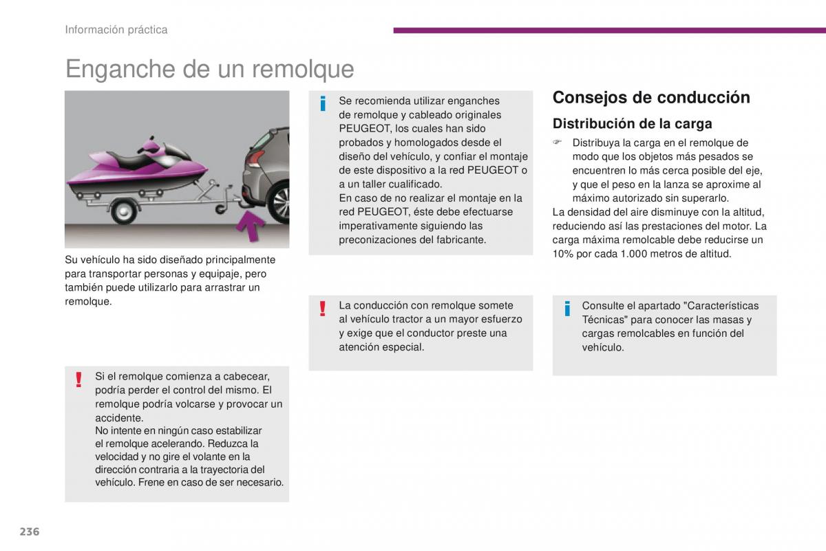 Peugeot 3008 manual del propietario / page 238