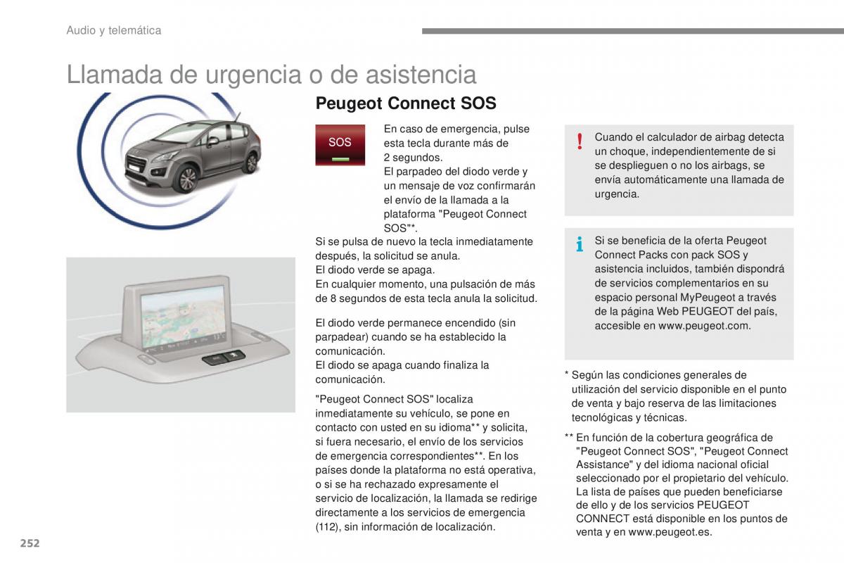 Peugeot 3008 manual del propietario / page 254