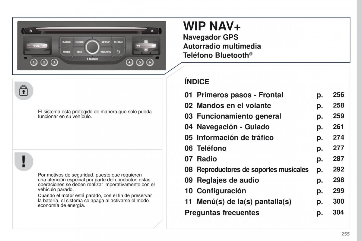 Peugeot 3008 manual del propietario / page 257