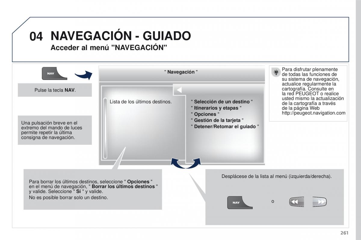 Peugeot 3008 manual del propietario / page 263