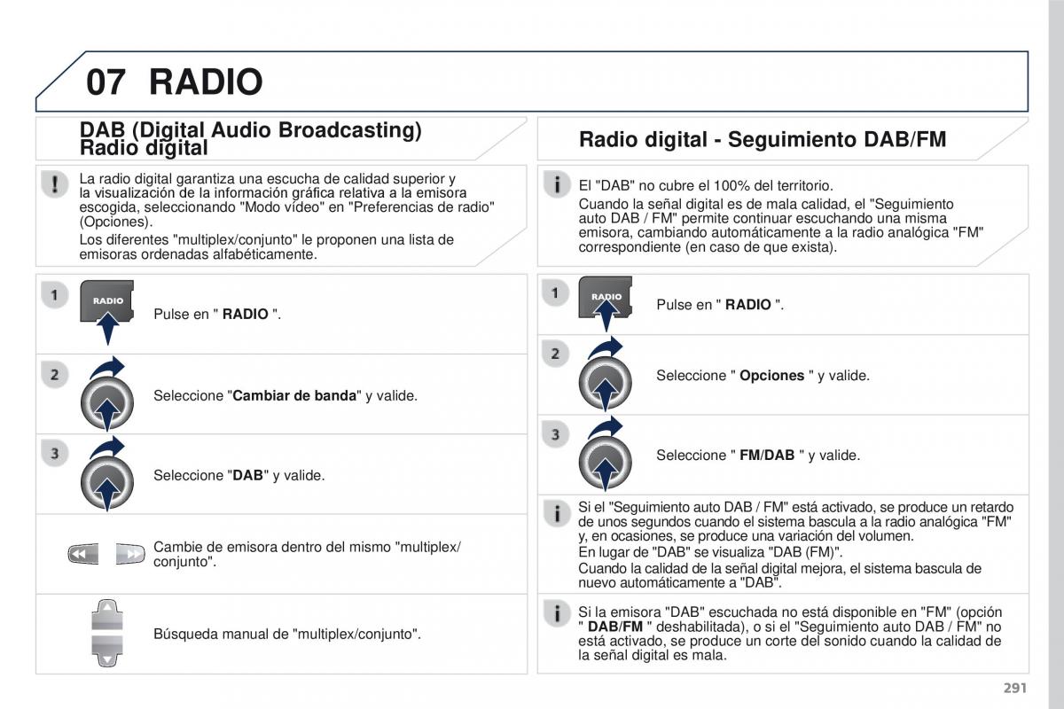 Peugeot 3008 manual del propietario / page 293