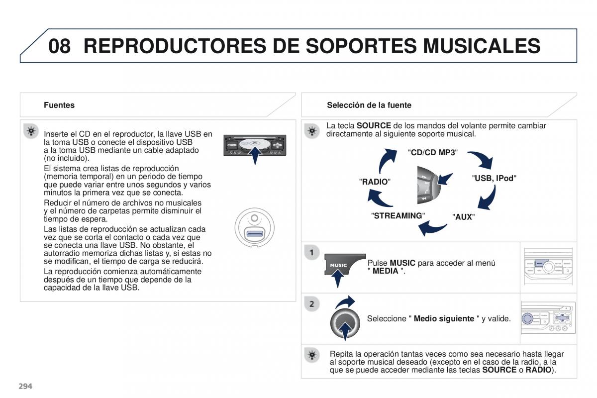 Peugeot 3008 manual del propietario / page 296