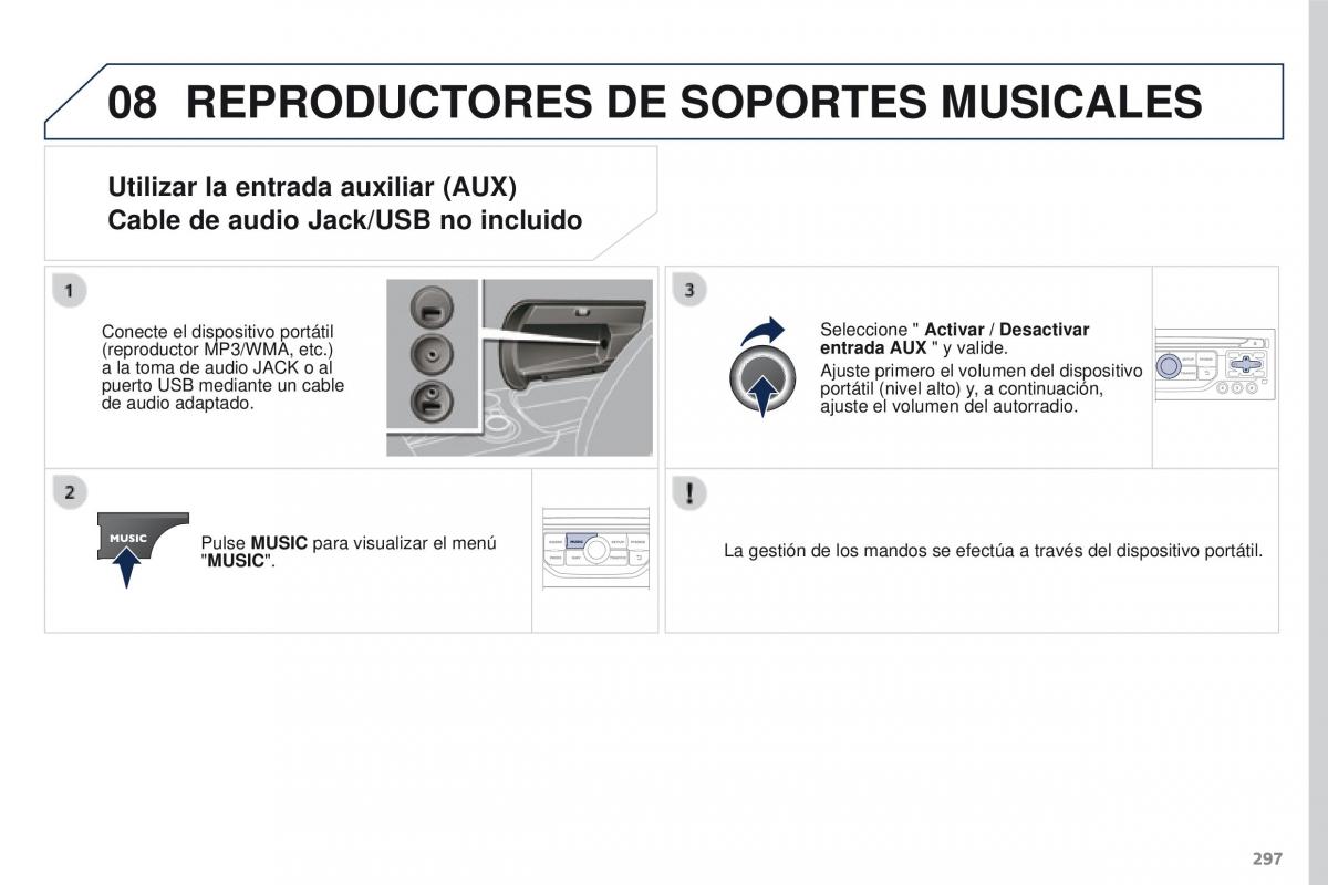 Peugeot 3008 manual del propietario / page 299