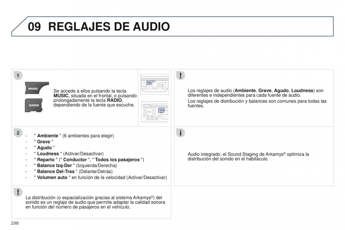 Peugeot 3008 manual del propietario / page 300