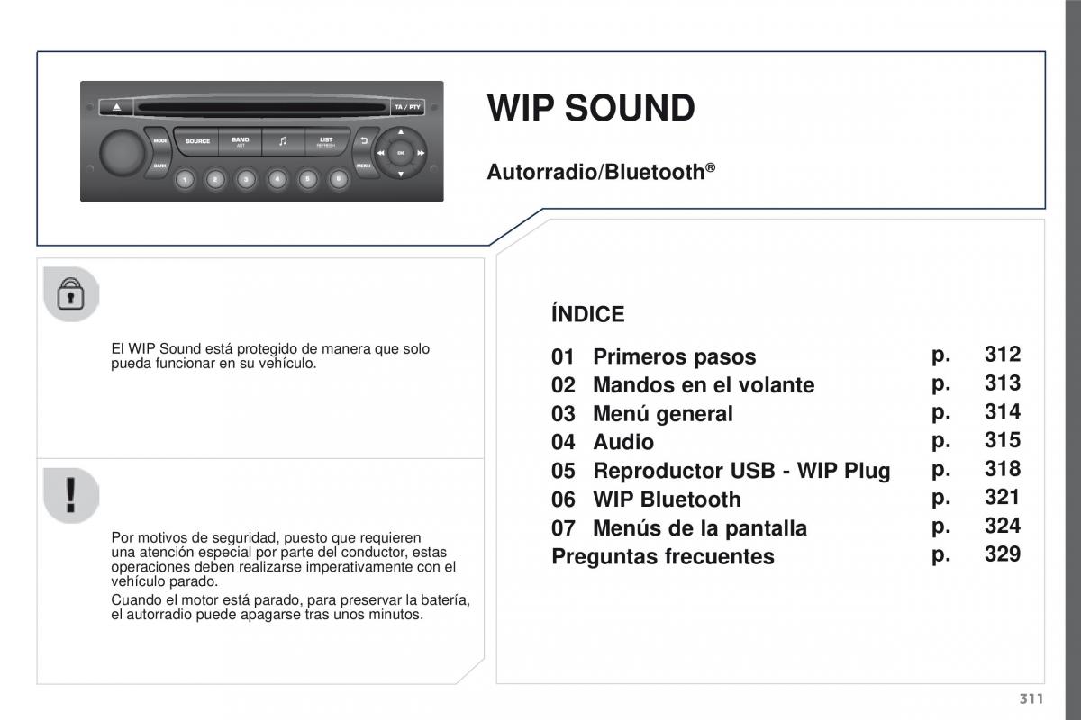 Peugeot 3008 manual del propietario / page 313