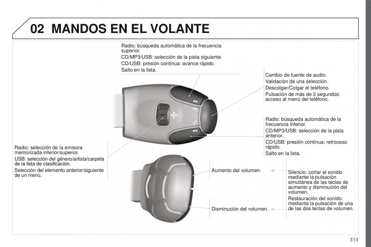 Peugeot 3008 manual del propietario / page 315