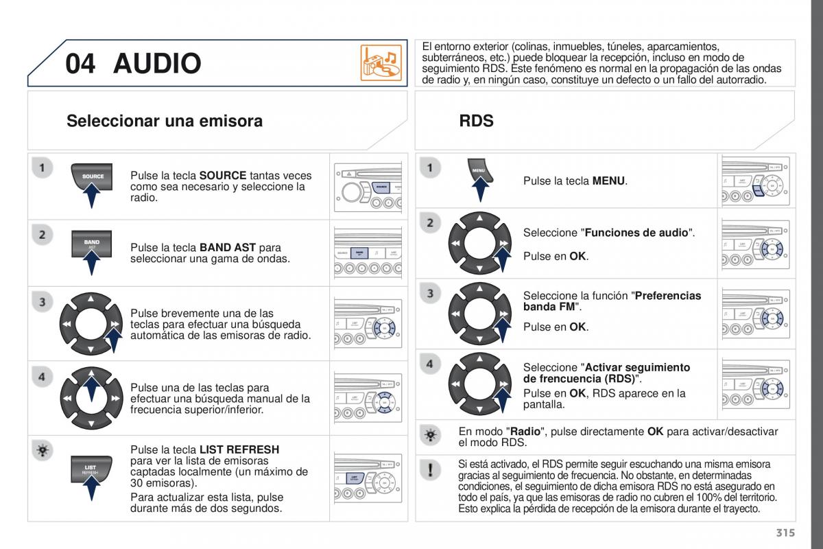 Peugeot 3008 manual del propietario / page 317