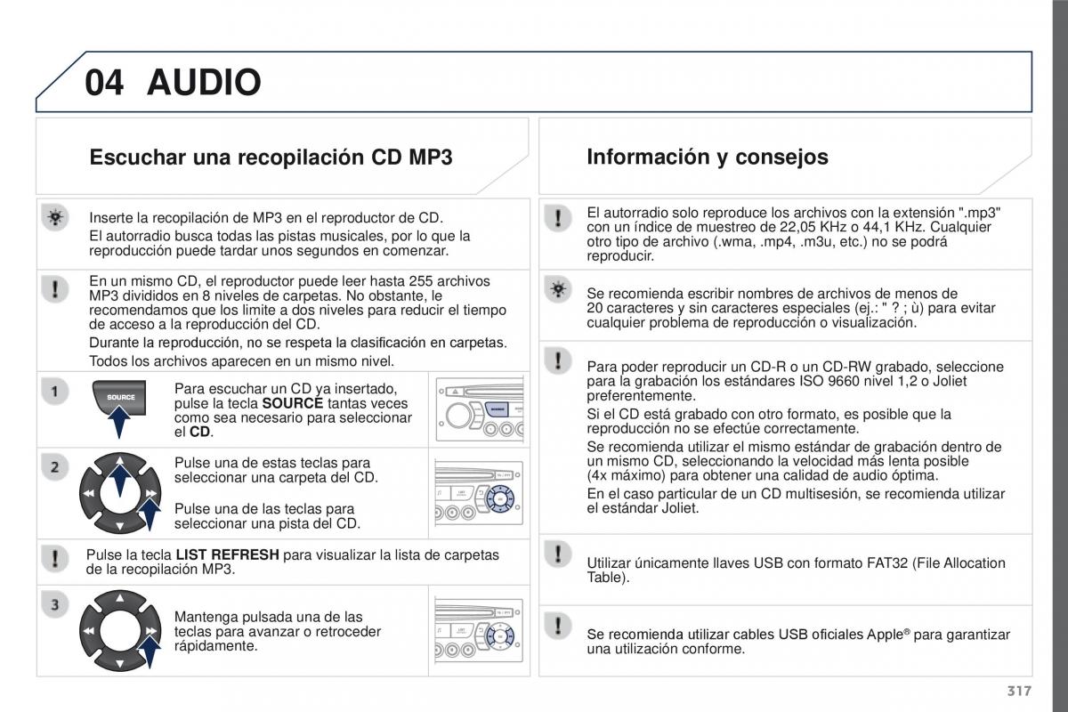 Peugeot 3008 manual del propietario / page 319