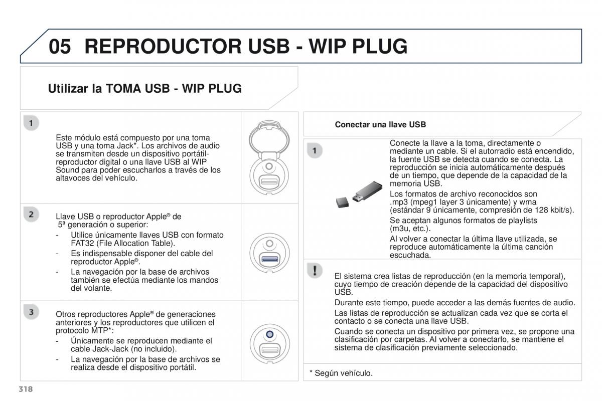 Peugeot 3008 manual del propietario / page 320