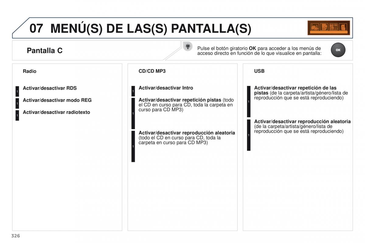 Peugeot 3008 manual del propietario / page 328