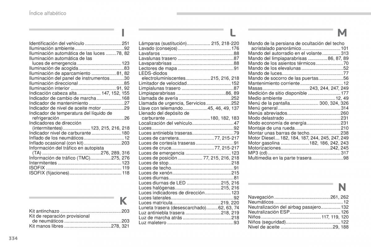 Peugeot 3008 manual del propietario / page 336