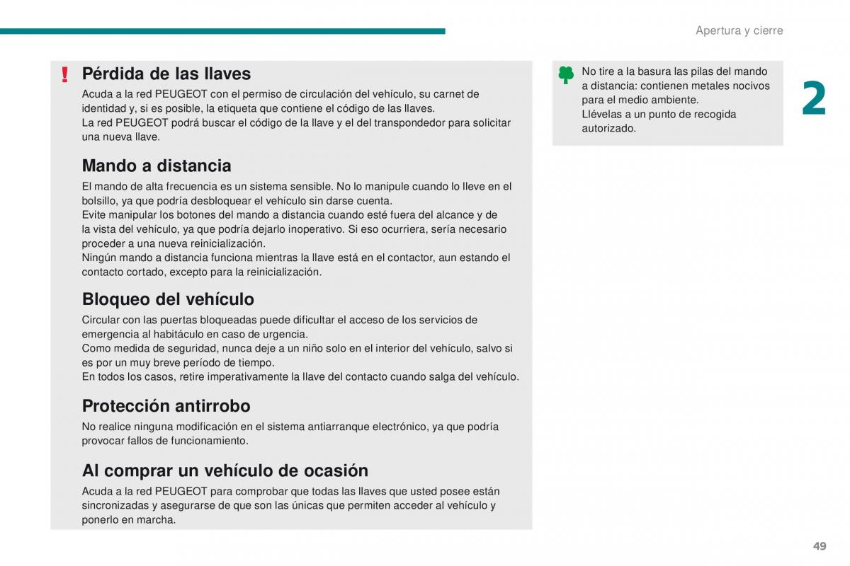 Peugeot 3008 manual del propietario / page 51