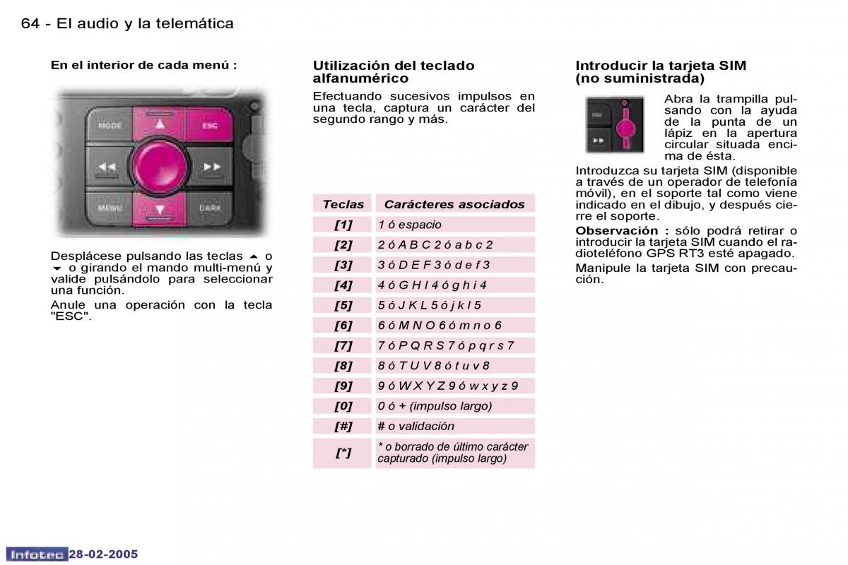 Peugeot 307 manual del propietario / page 69